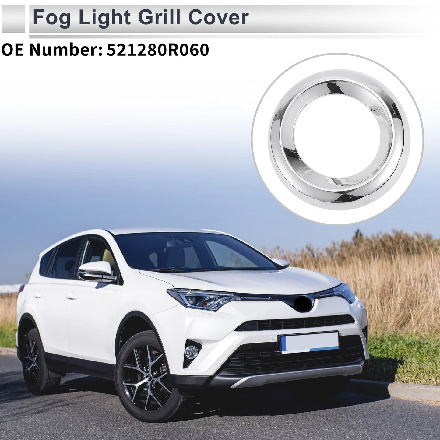 Front Left Fog Light Grill for Toyota RAV4 (2012-2013)