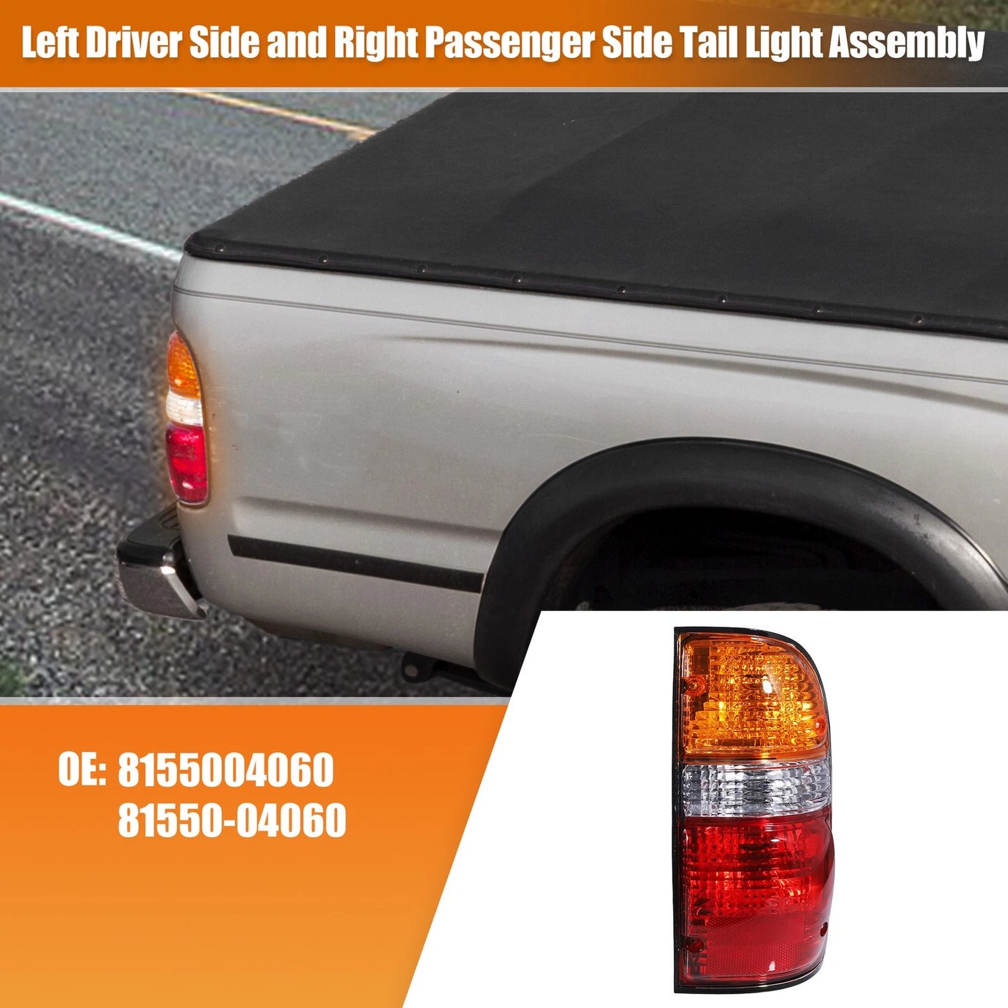 Car Tail Light Assembly for Toyota Tacoma 2001-2004 (2 x Lights)