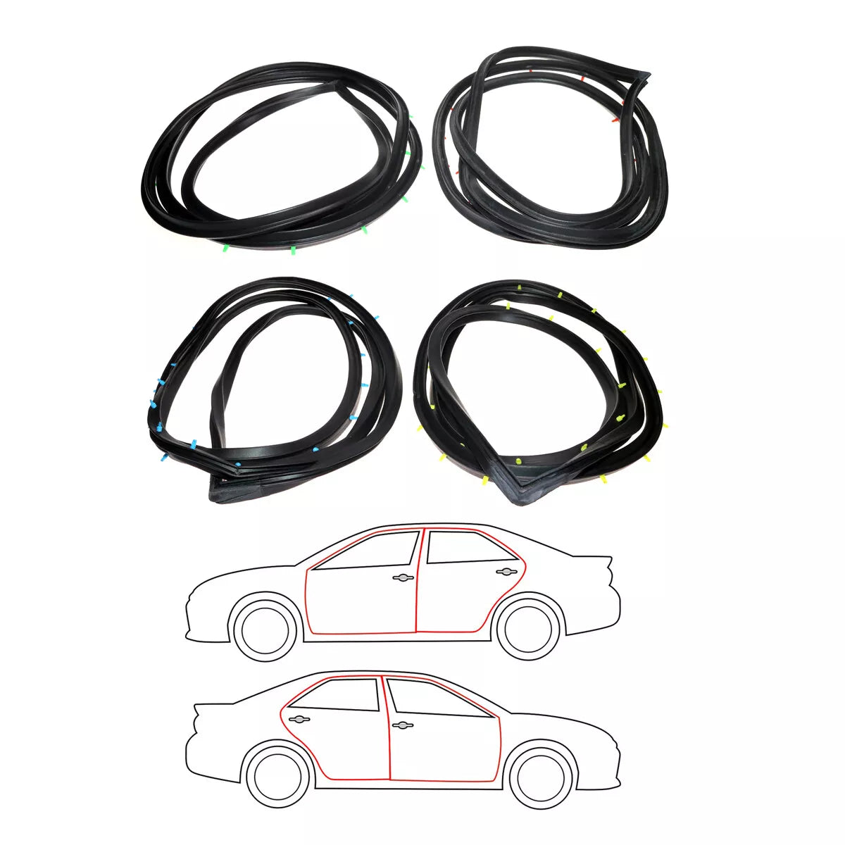 Door Weatherstrip Set for Toyota Corona Mark II Sedan 1972-1976