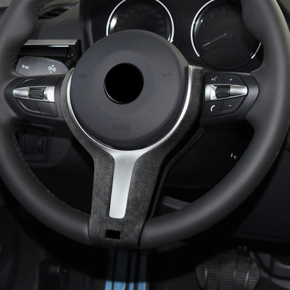 1x Black Leather Steering Wheel Cover Trim for BMW F20 F22 F30 F32 F10 F15 (2011-2020)