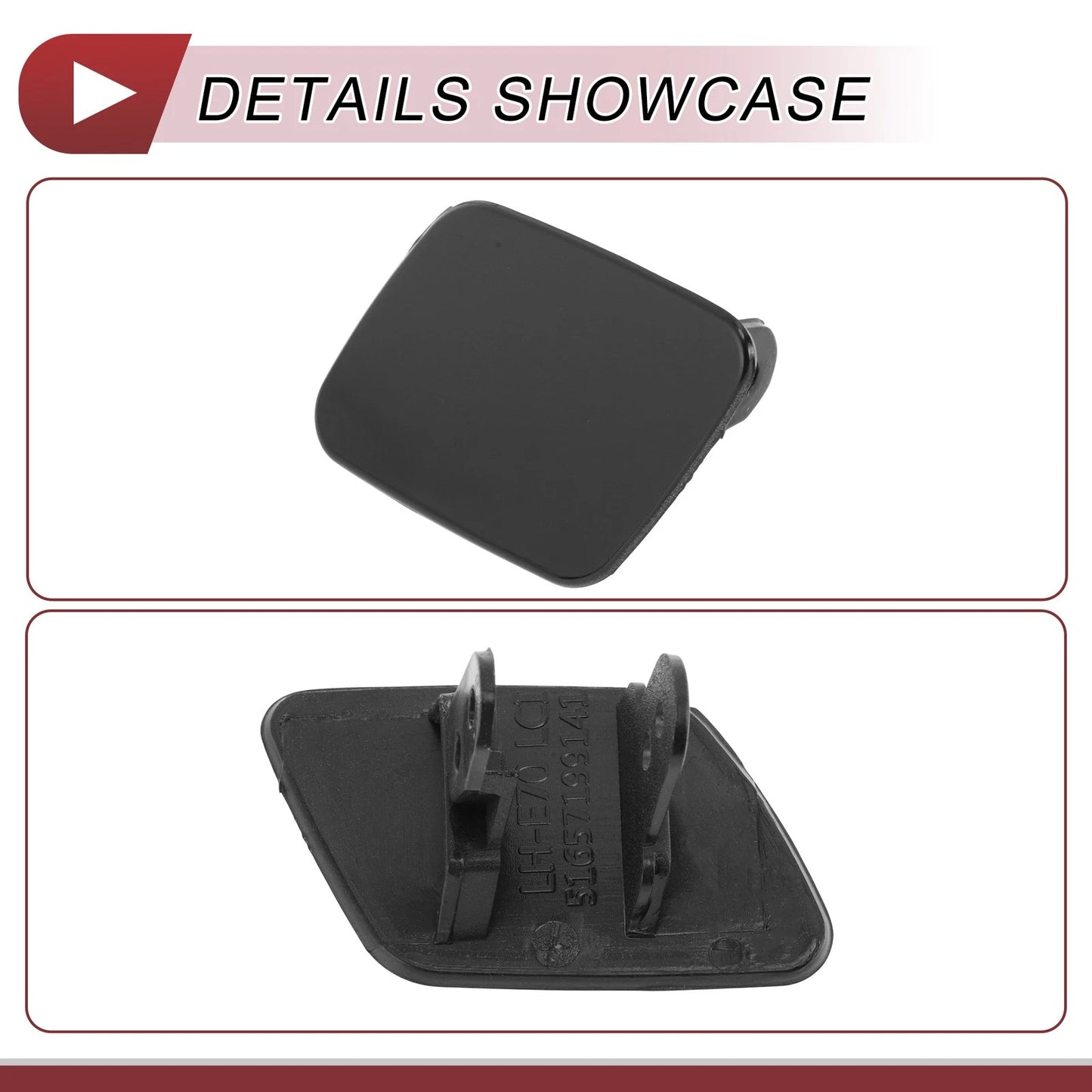 Bumper Trim Nozzle Cover for BMW X5 (2007-2013) Black