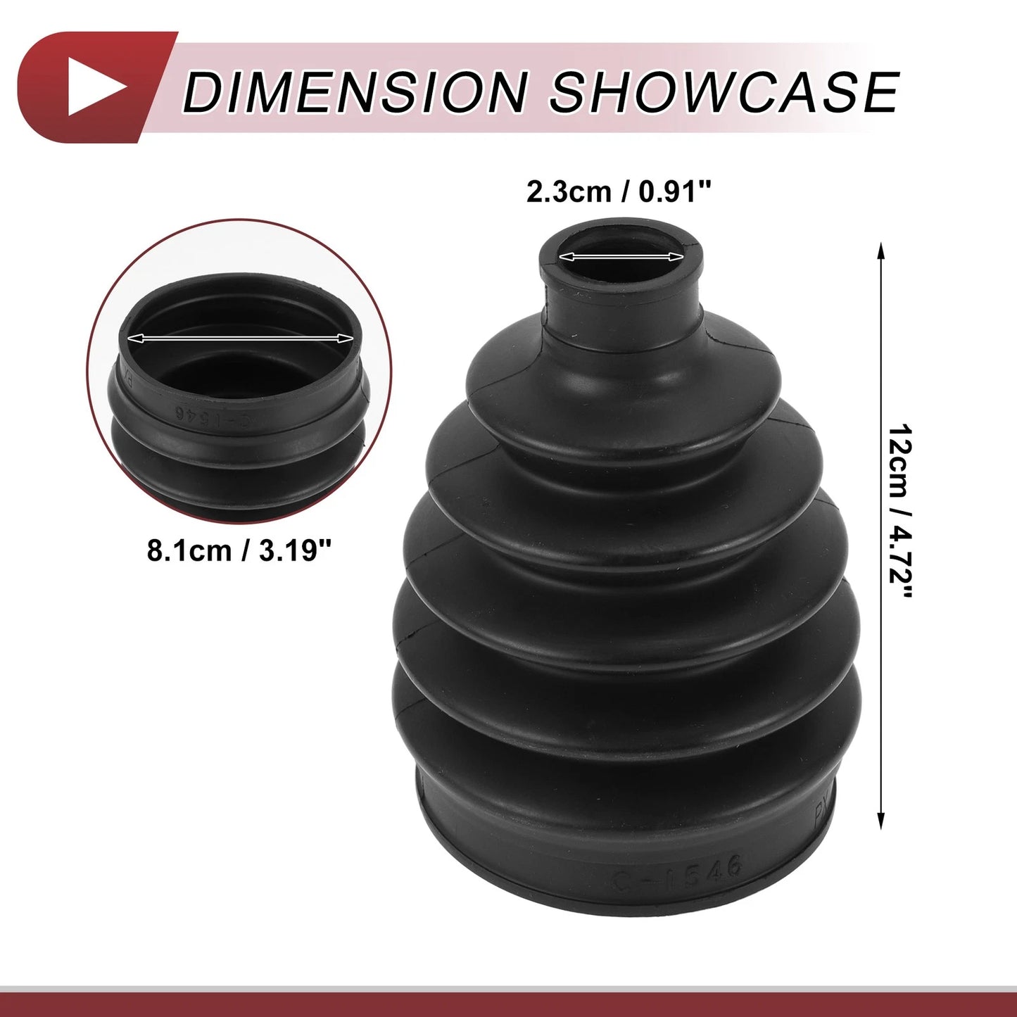 Outer CV Joint Boot Kit with Clamps for Honda Accord Euro (2008)