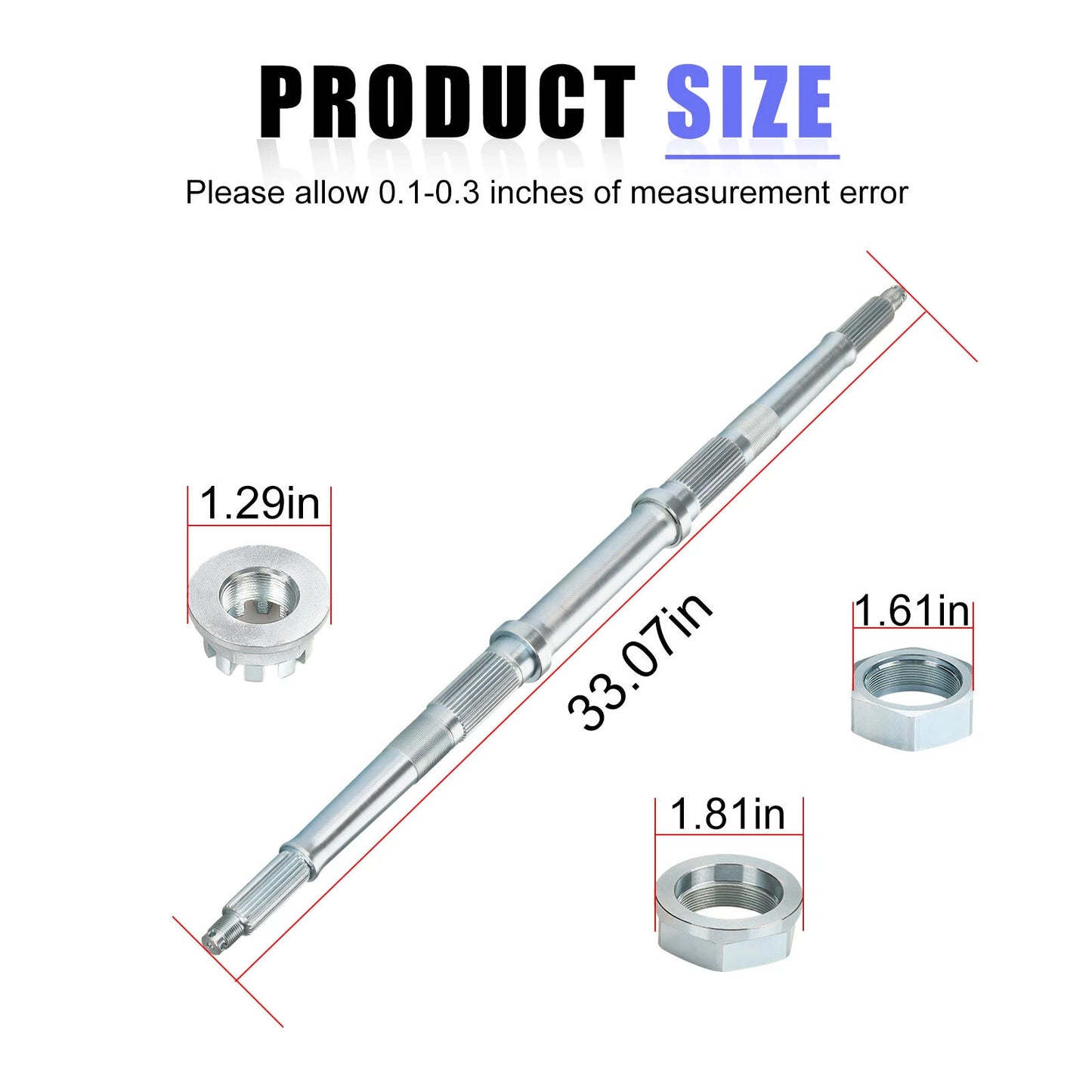 Rear Axle Shaft Wheel Nut Kit for Honda TRX300/TRX300FW 1993-2000
