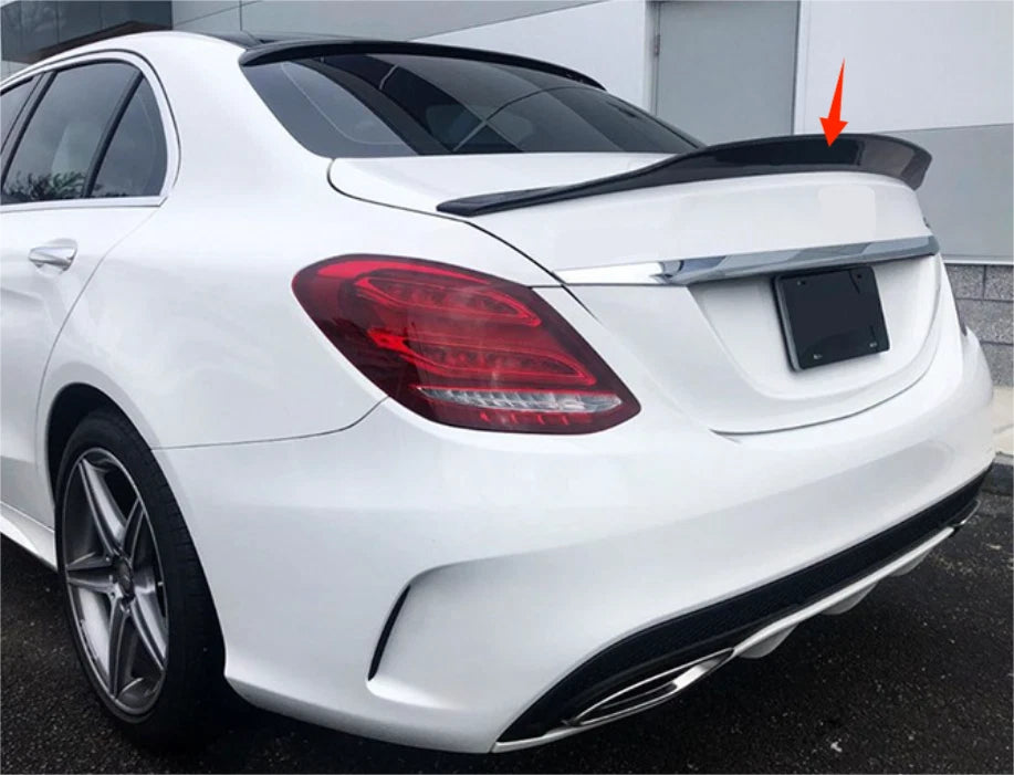 Glossy Black Rear Spoiler for 2015-2021 Mercedes-Benz W205 C63 AMG Sedan