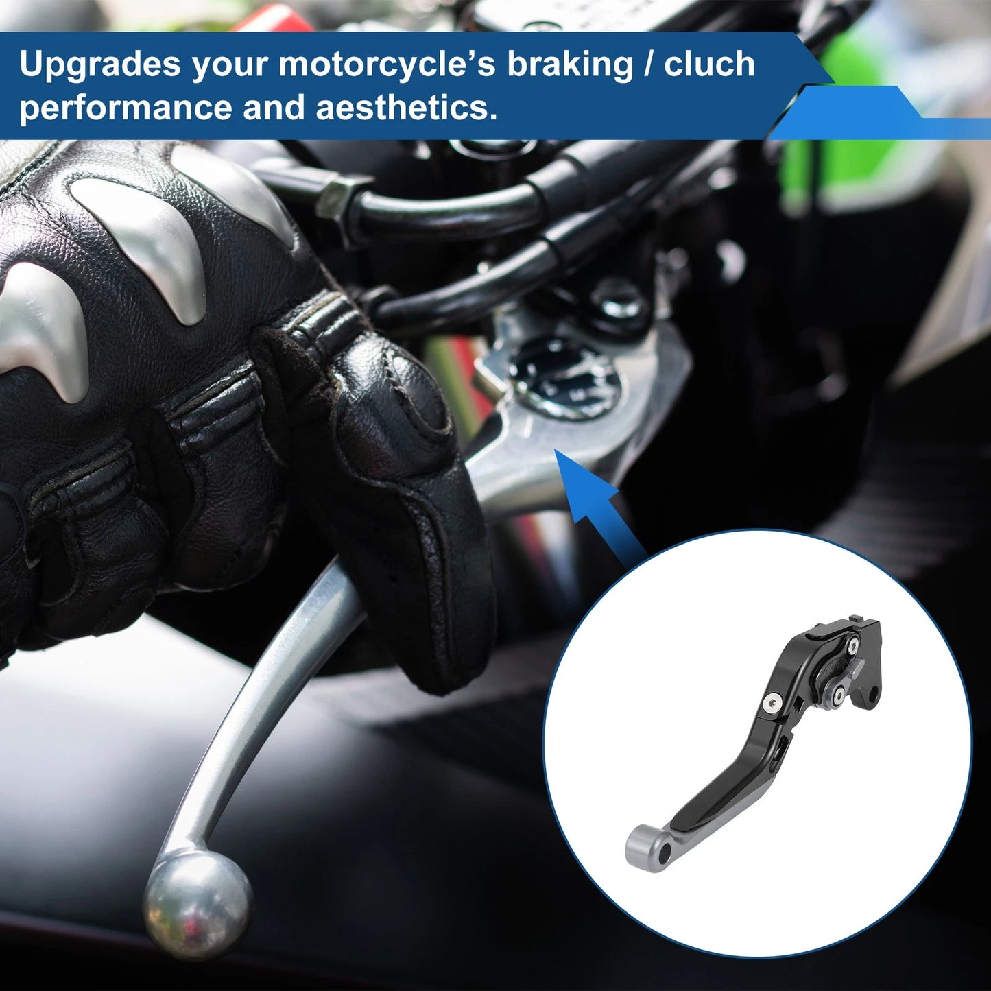 2 x Adjustable Short Long Brake Clutch Levers Black Titanium for Yamaha WR125X