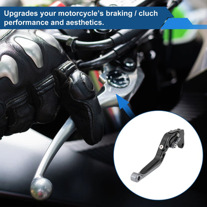 2 x Adjustable Short Long Brake Clutch Levers Black Titanium for Yamaha WR125X