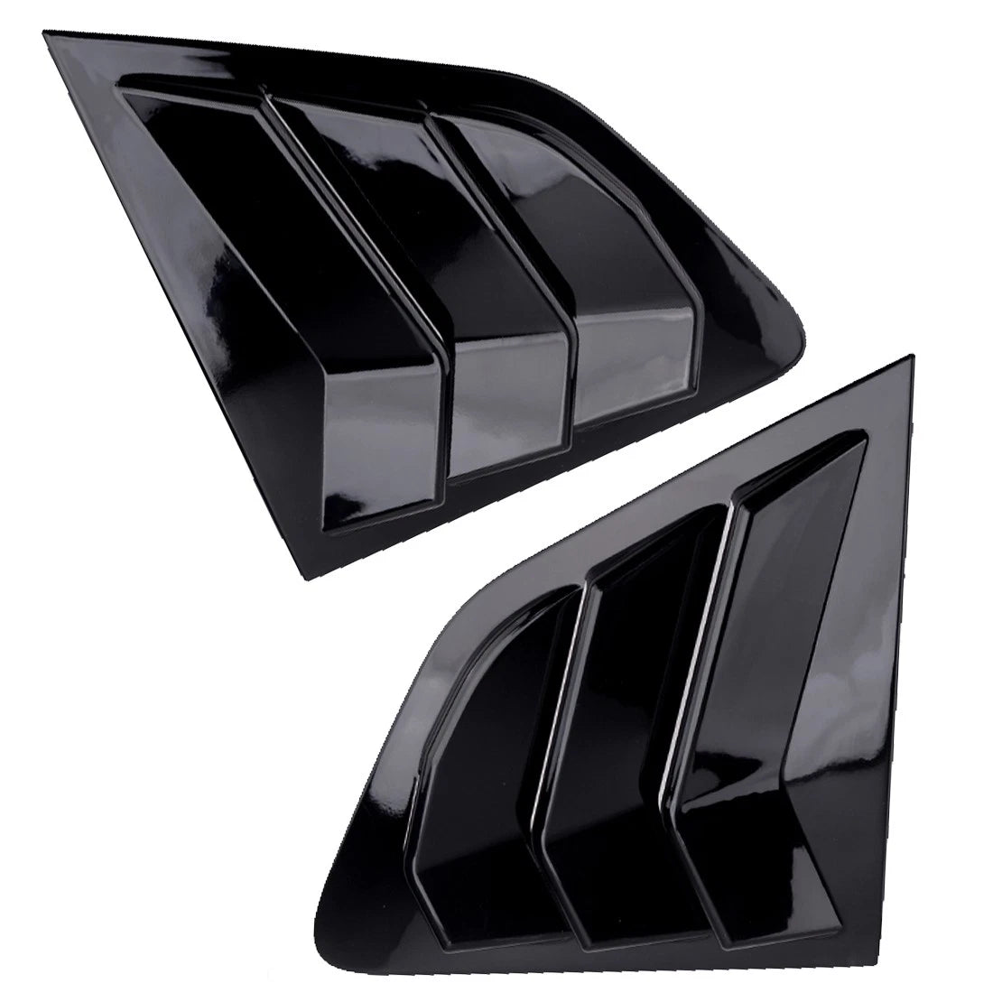 Black Rear Window Shutter Louver Scoop Covers for Nissan Qashqai J11