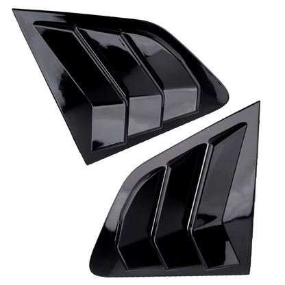 Black Rear Window Shutter Louver Scoop Covers for Nissan Qashqai J11