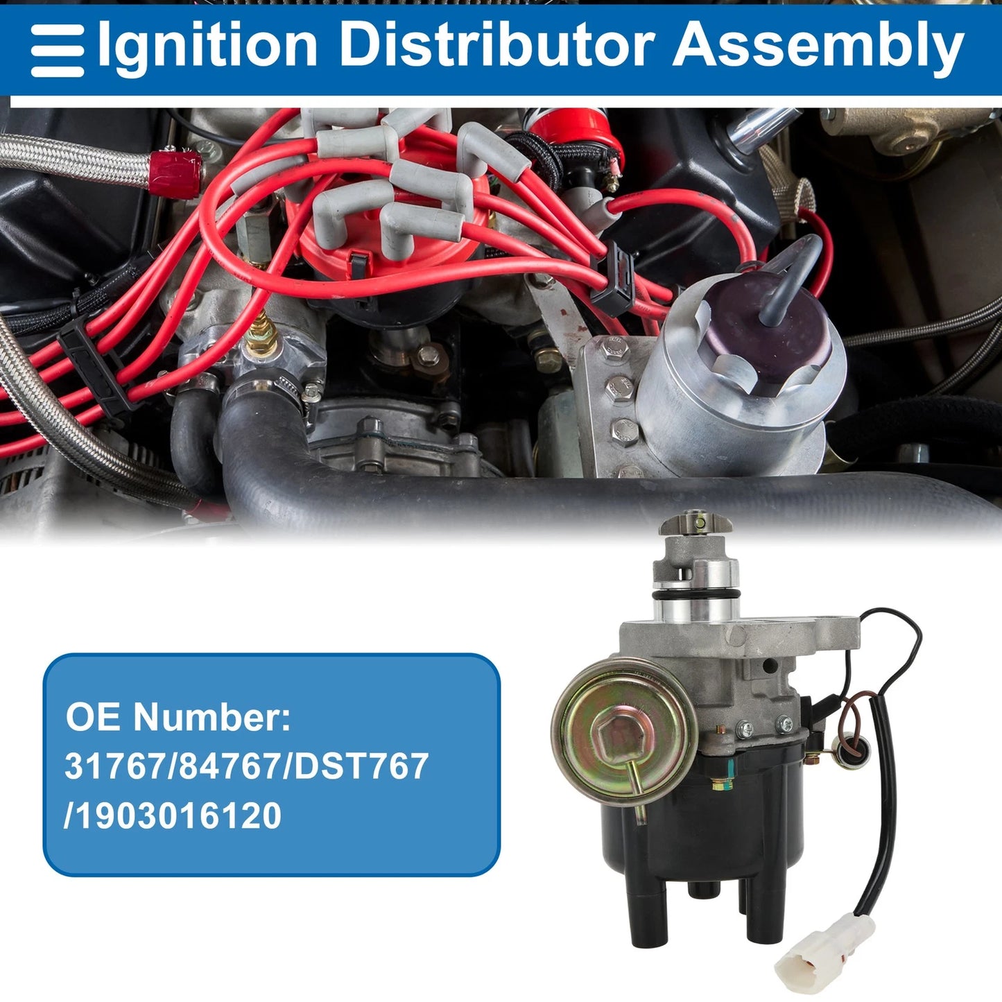 Ignition Distributor Assembly for Toyota Corolla L4 1.6L (1988)