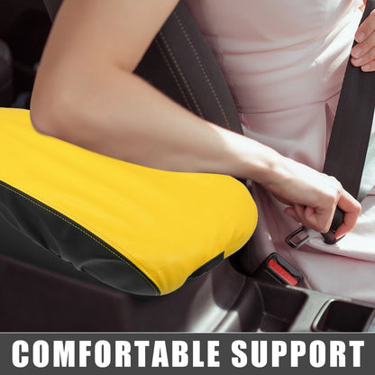 Center Console Armrest Pad Cover for Dodge Charger Black Yellow (2015-2022)