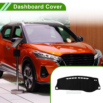 Dashboard Cover Mat for Nissan Kicks 2018-2020 Sun Protector Black