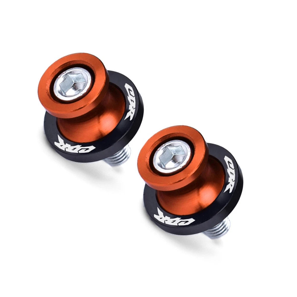 Motorcycle Swingarm Spools 8MM Slider Stand Screws Orange for Honda CBR