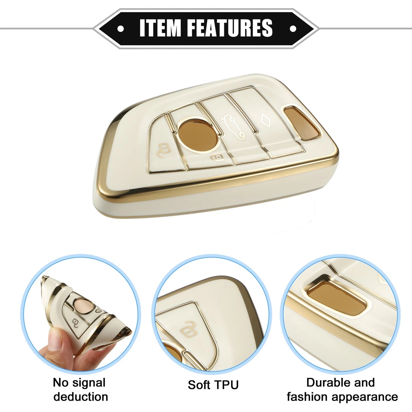 4 x Key Fob Covers for BMW X1 X2 X3 X5 X6 X7 (2010-2023) - Remote Keyless Access