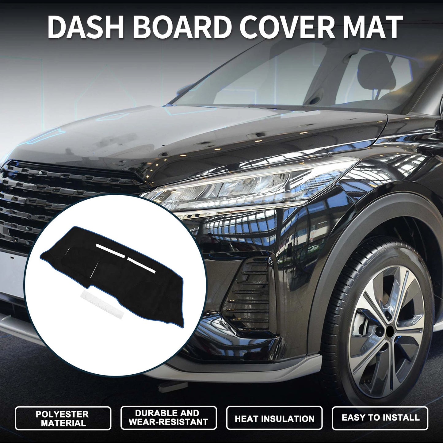 Dashboard Cover Mat for Nissan Note E12 2012-2020 Black Blue