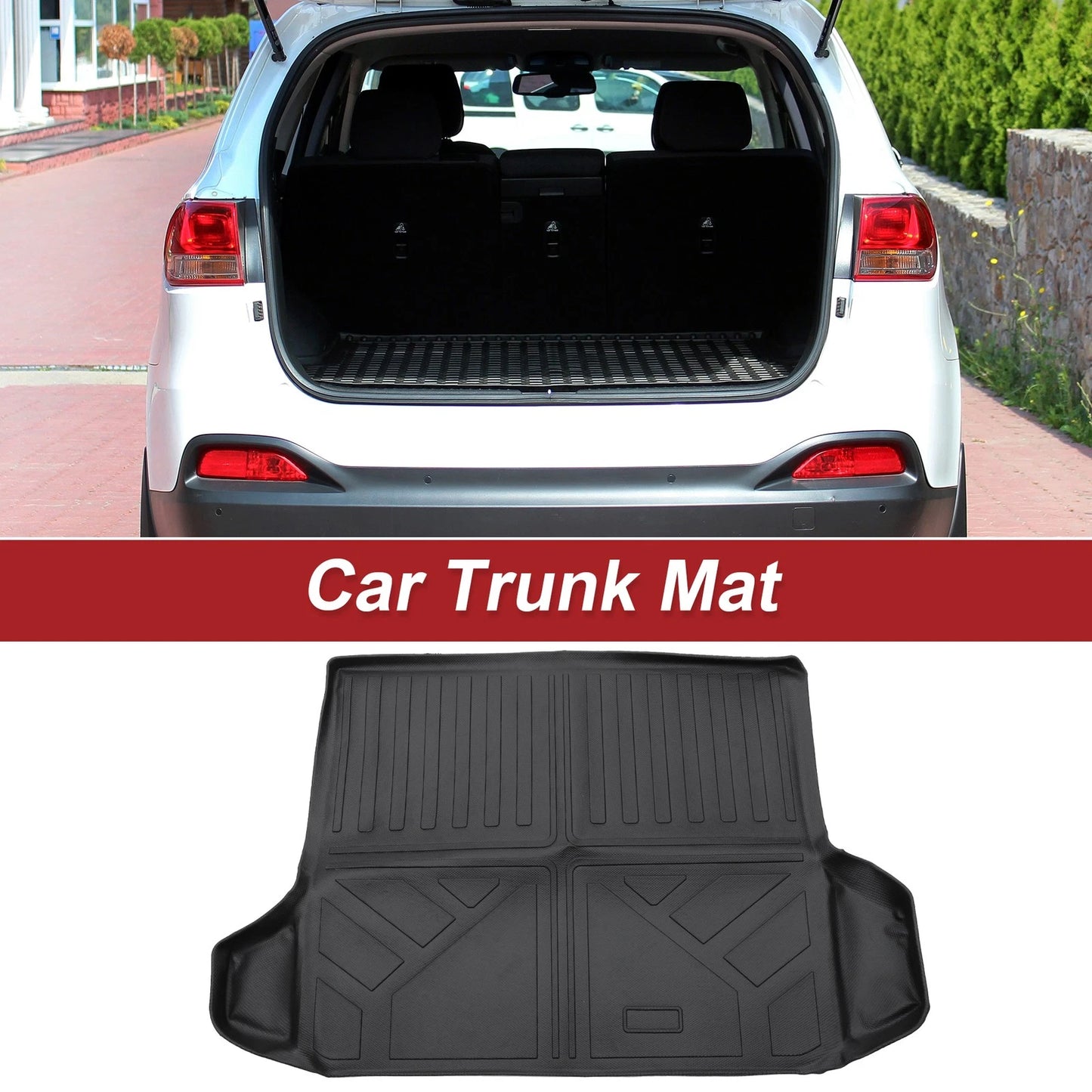 Cargo Liner Rear Trunk Mat Diamond Pattern for Chevy Equinox (2012 - 2017)