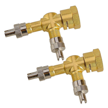 TPMS Valve Tee Adapter 3-Way Pure Copper for Motorcycles & Cars