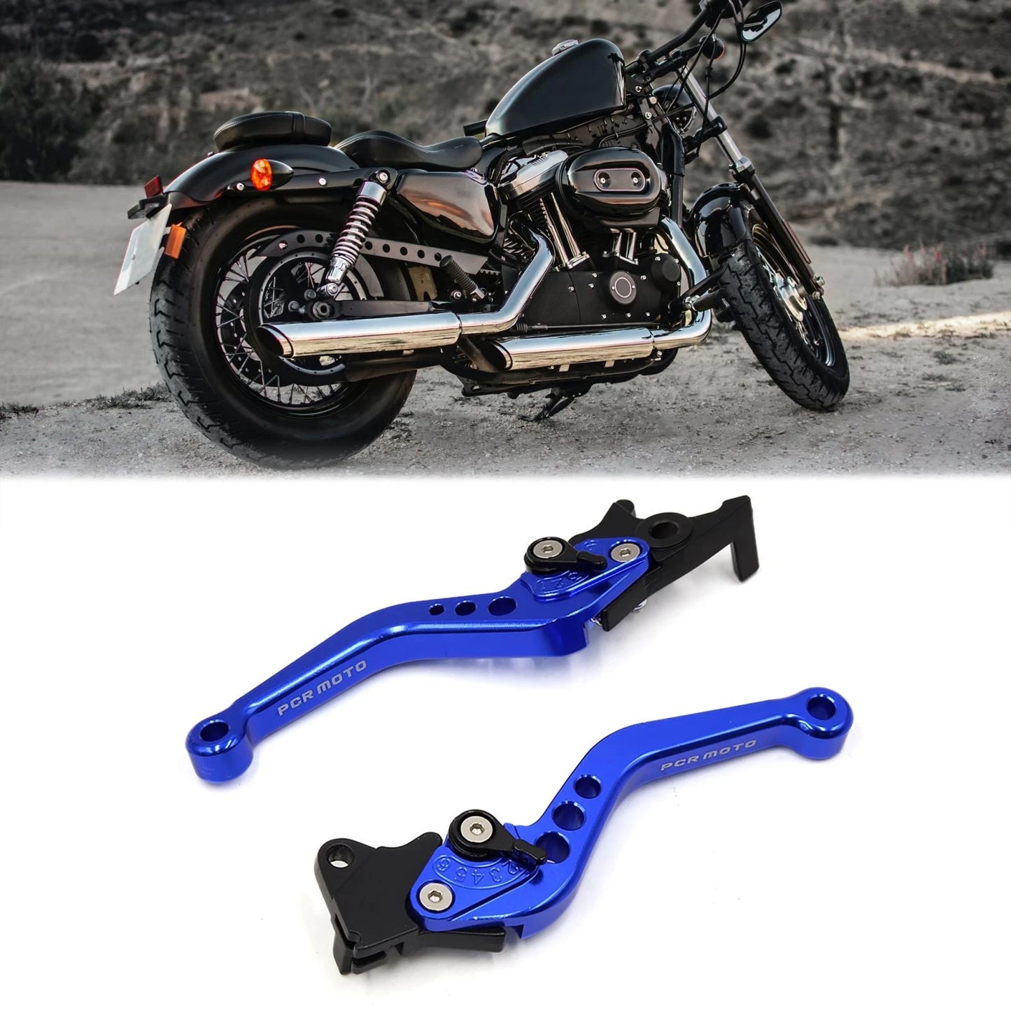 2 x Pair Blue Motorcycle Brake Clutch Levers Handlebars for Yamaha