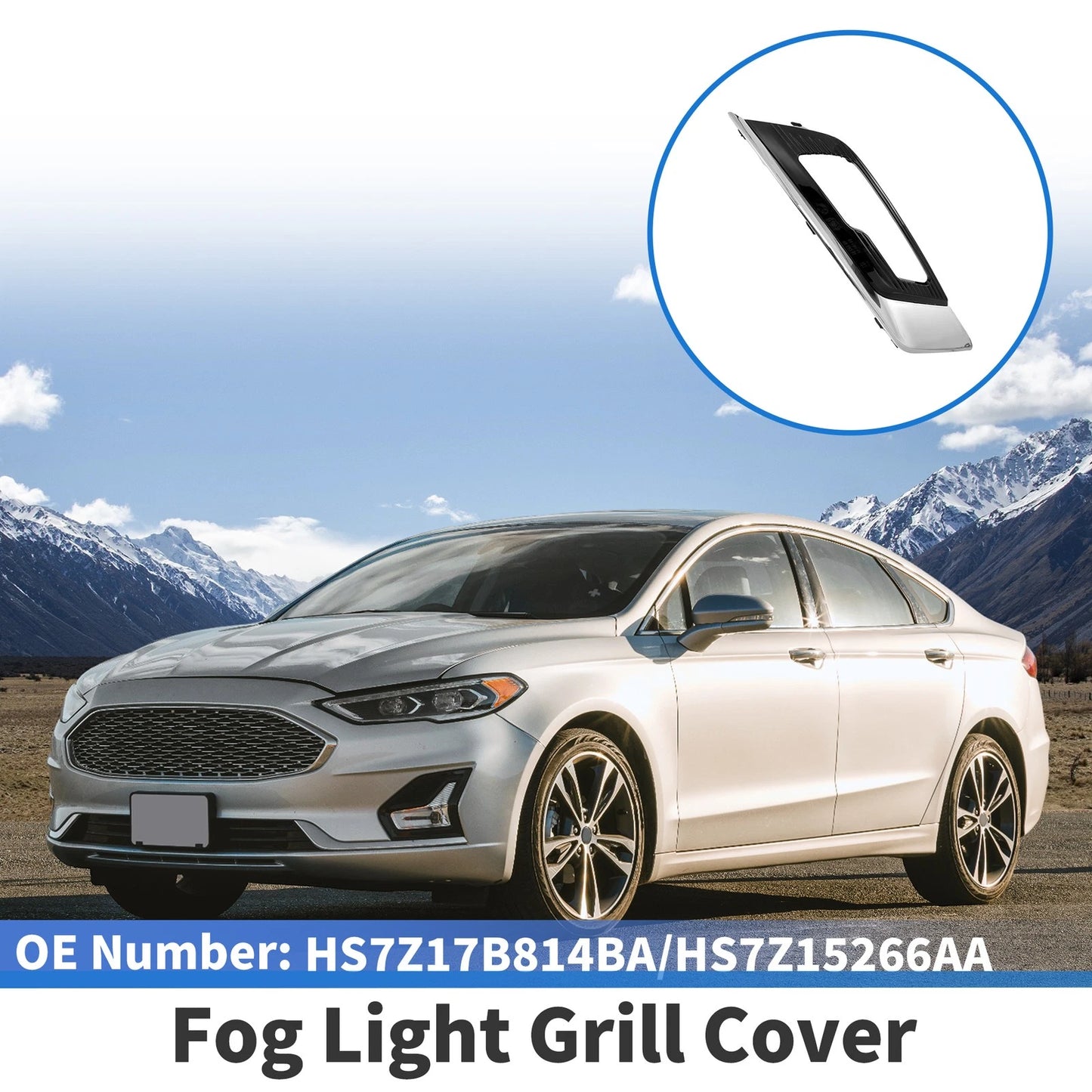 Front Right Fog Light Grill for Ford Fusion (2017-2018) - 1 x Pcs