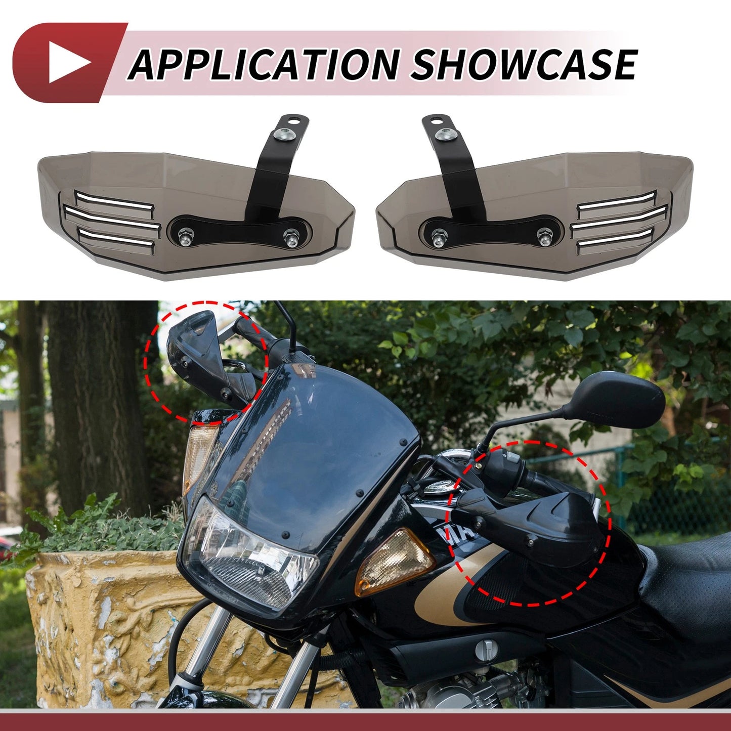 Hand Guard / Set / Universal Smoked PC Hand Guard for Motorcycle