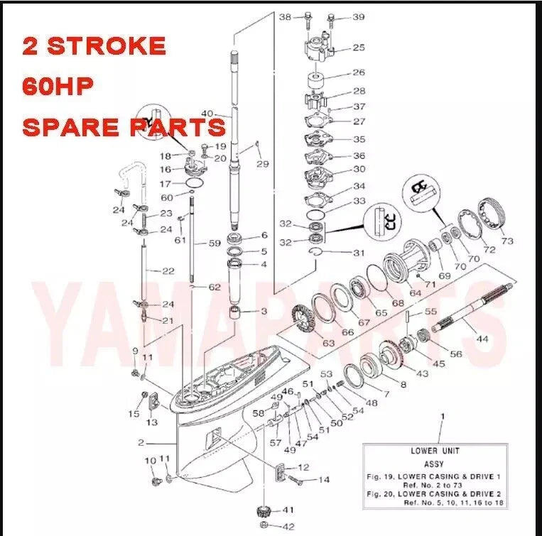 Water Inlet Covers for YAMAHA Outboard 6H1 2Pcs