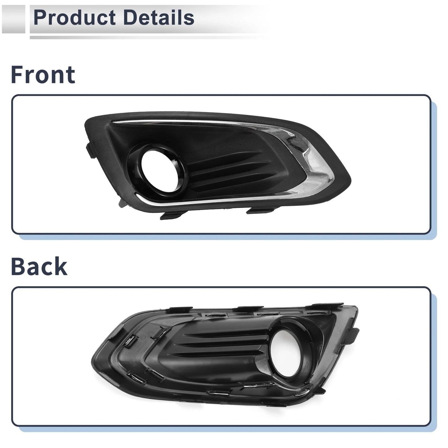 Front Right Fog Light Grill for Ford Escort (2017-2022)