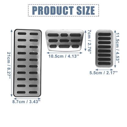 3 x Accelerator & Brake Pedal Covers for Kia Forte (2010-2012)