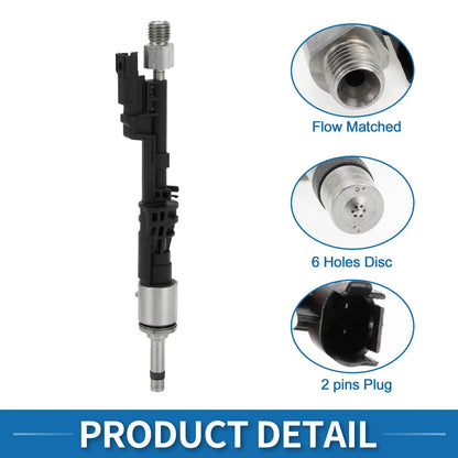 Fuel Injector for BMW E90 335i 3.0 (2006-2011) - No.13537568607, Black, 1 Pc