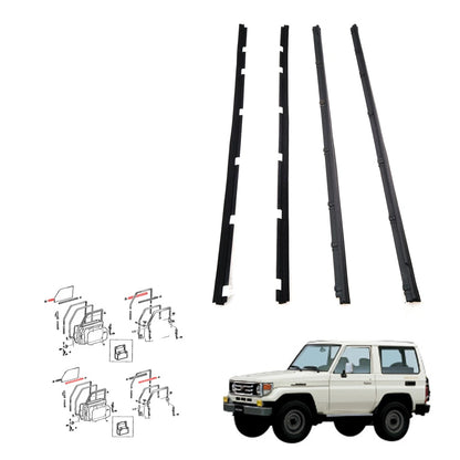 Front Door Glass Weatherstrip for Toyota Land Cruiser HDJ79 PZJ75