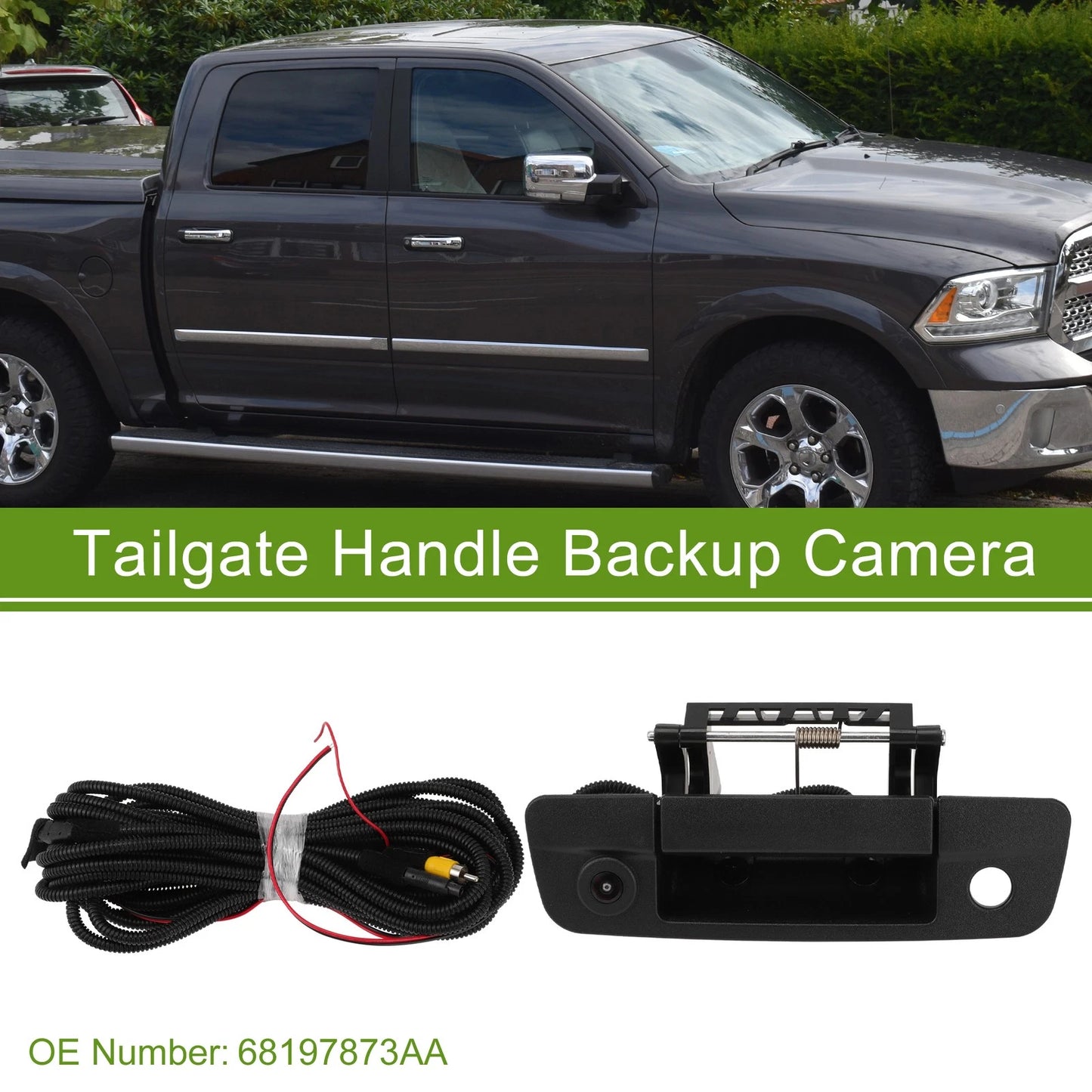 Tailgate Handle Backup Rear View Camera for Dodge Ram 1500