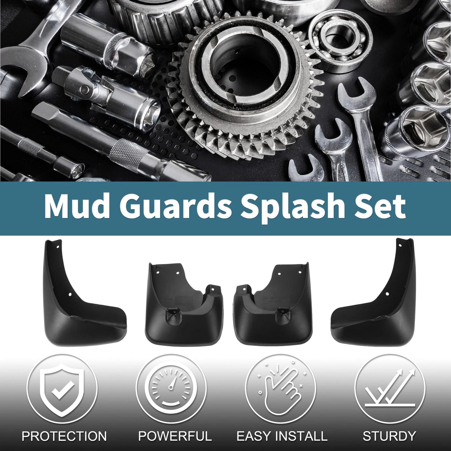 Mud Flaps Splash Guards 1 Set for Toyota Avalon/Premio (2007-2011)