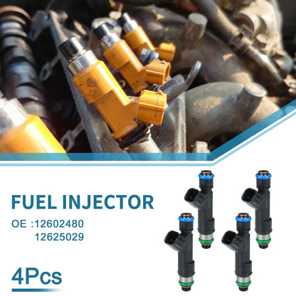 4 Pcs Fuel Injector for Chevrolet Malibu LS LT LTZ (2008 - 2010)