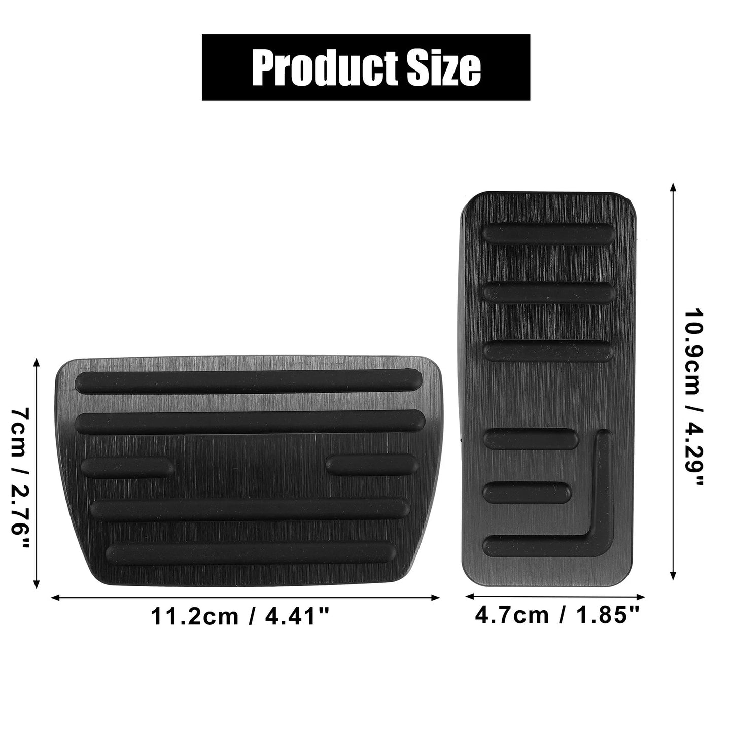 2 x Non-Slip Metal Foot Pedal Covers for Honda HR-V Vezel RV3 (2014-2021)