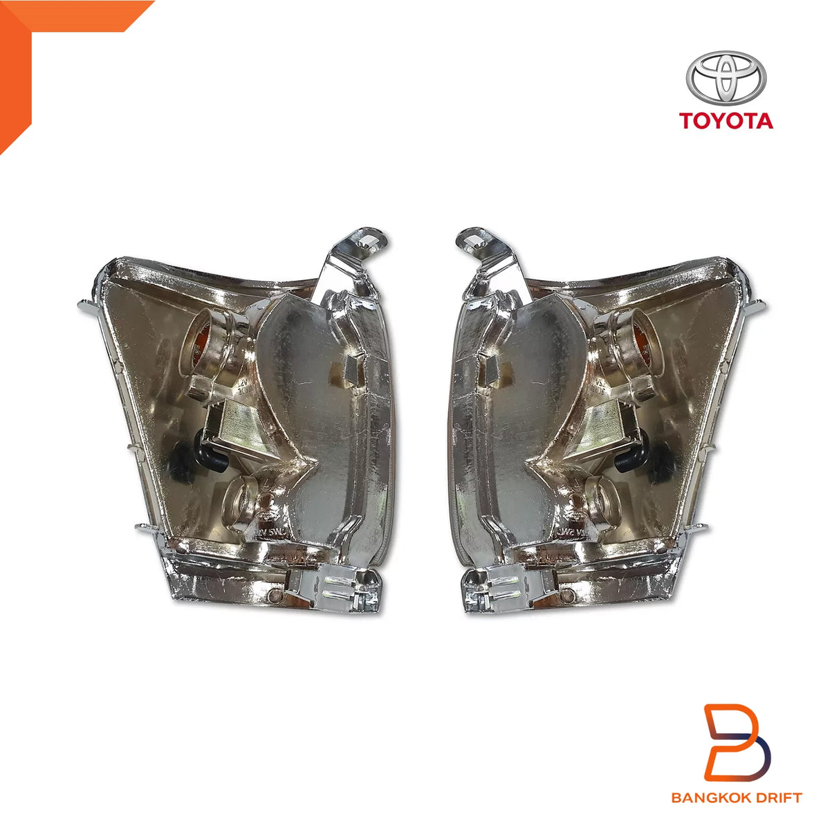 Chrome Corner Indicator Light Pair for Toyota Hilux LN167 LN147 LN152 (97-01)