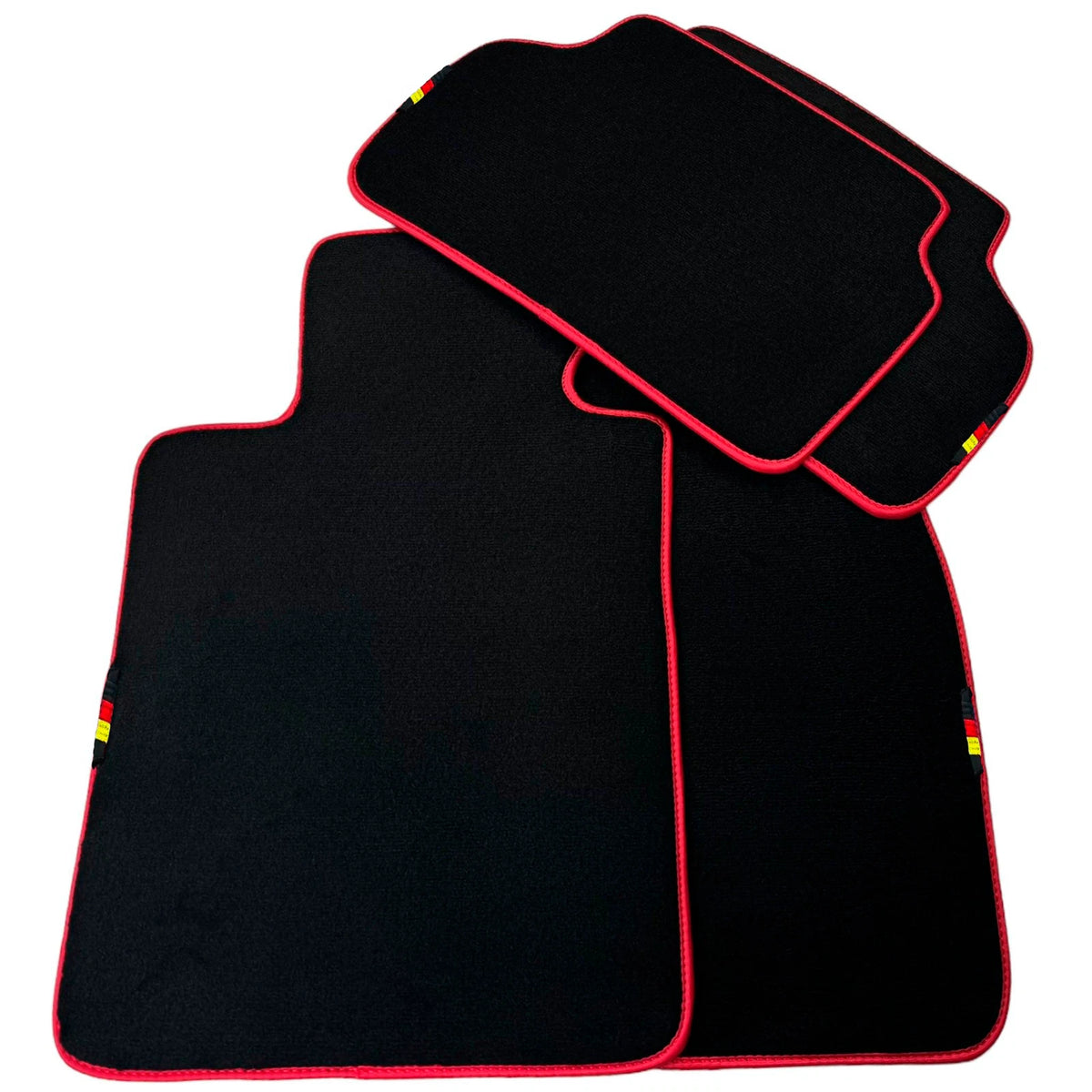 Black Floor Mats for BMW 3 Series E36 2-Door Coupe with Red Trim (1990-2000)