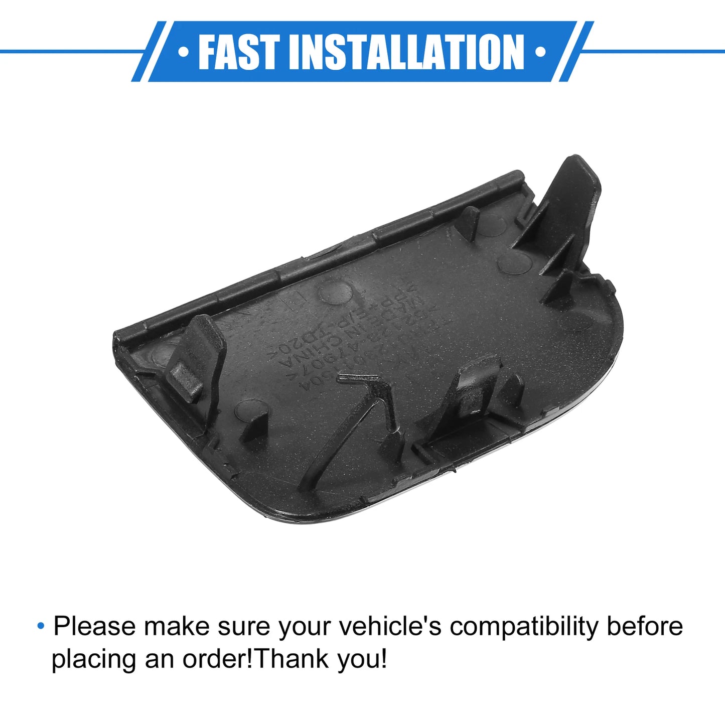 Front Left Bumper Tow Hook Cover for Toyota Prius XW30 (2012-2015) Black