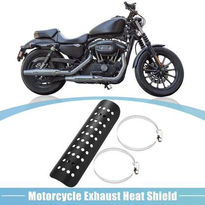 Universal Motorcycle Exhaust / 90-110mm Clamp / Heat Shield for Harley