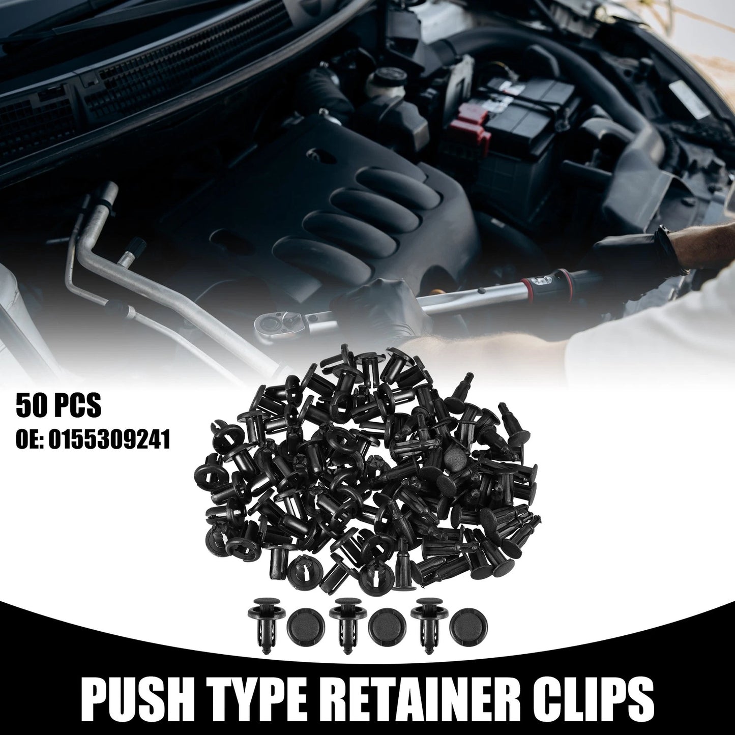 50 Pcs Push Type Retainer Clips for Nissan 350Z (2003-2009)