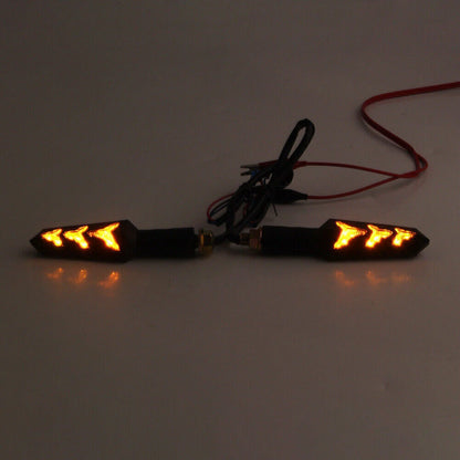 2 x Universal Motorcycle 12V LED Amber Turn Signal Lights for Make & Model