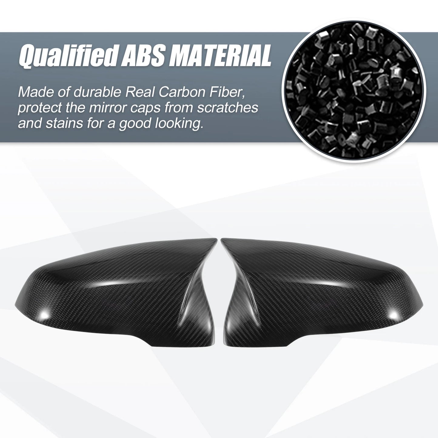 Real Carbon Fiber Rearview Mirror Cover Cap for BMW X1 X2 F48 F49 F39 (2016+)