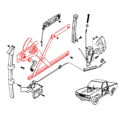 Door Window Regulator Set LH for Nissan Datsun Ute 620 Ute 1972-1979