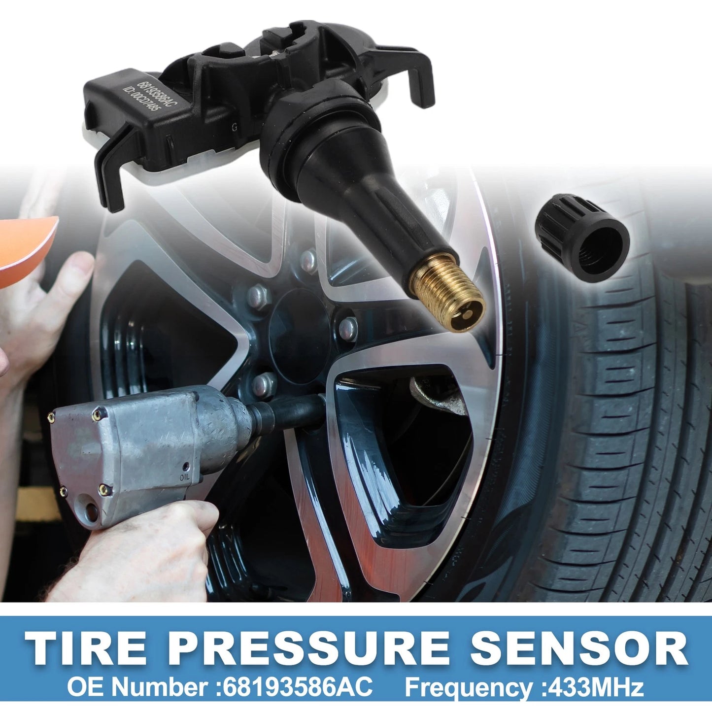 Tire Pressure Sensor 433MHz for Jeep Renegade (2015-2016) - 1 x Pc