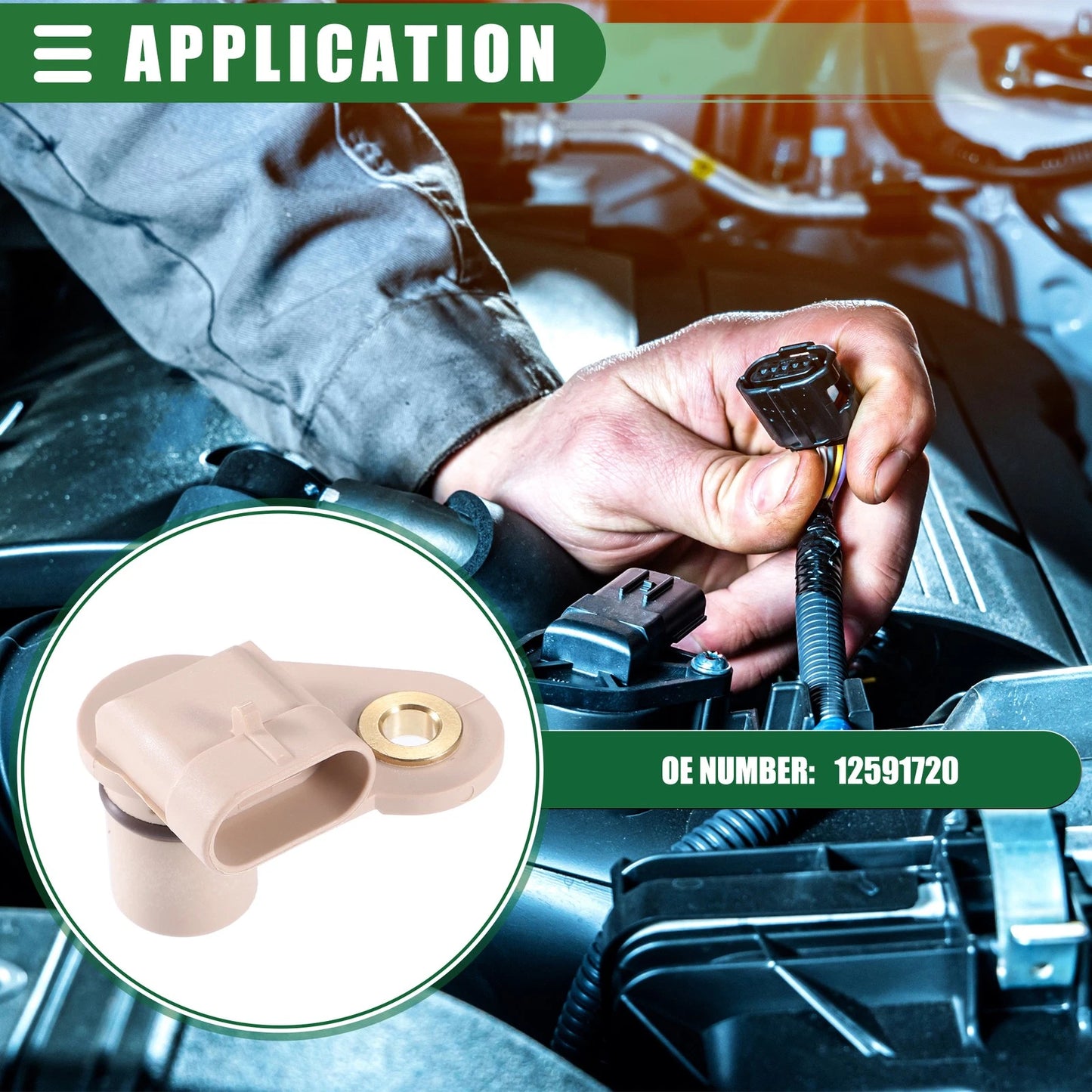 Engine Camshaft Position Sensor for GMC Sierra 1500 ABS Beige