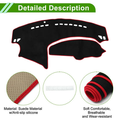 Dash Cover Mat for Mazda Axela 2009-2013 Sun Protector Black Red