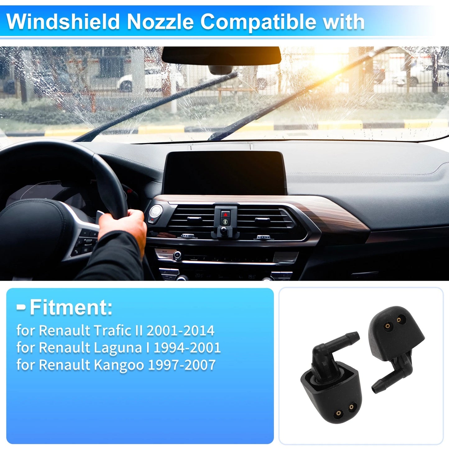 Windshield Washer Nozzle for Renault Trafic II (2001-2014)