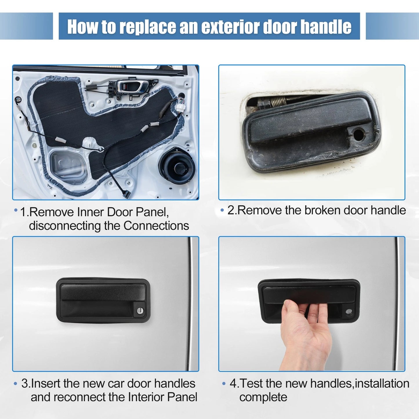 Front Exterior Door Handle Lock Cylinder W/ Keys for Chevrolet & GMC