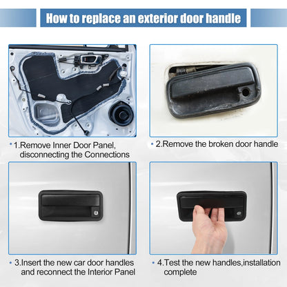 Front Exterior Door Handle Lock Cylinder W/ Keys for Chevrolet & GMC