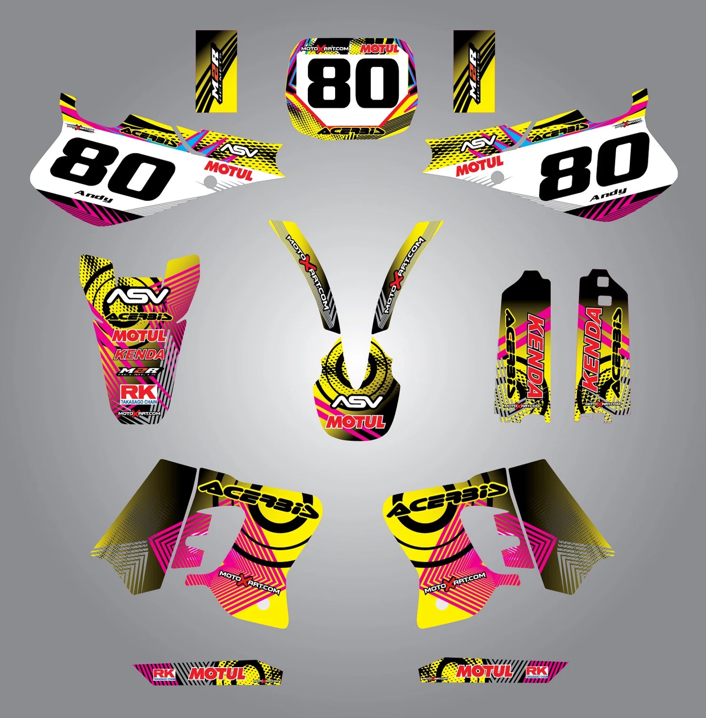 Custom Graphic Kit for Yamaha YZ 250 (1993-1995)
