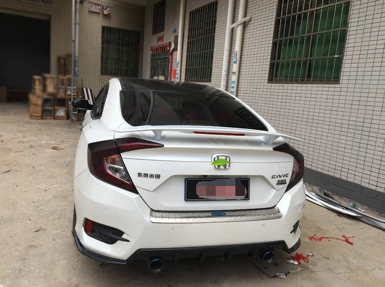 Universal Spoiler Wing for Honda Civic Sedan 2016-2021 Pearl White