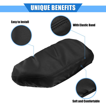 Driver Center Console Pad for Toyota Camry (2018-2022) Black Faux Leather