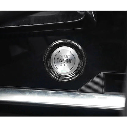 Carbon Fiber Engine Start Buttons Cover Ring Trim fit For Corvette C8 2020-2024